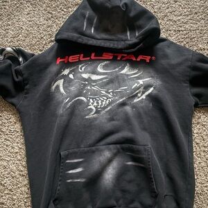 Hellstar Black Graphic Hoodie
